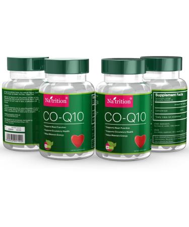 Natrition Coenzyme Q10 100 Mg of Concentrated High Quality CoQ10 Ingredients Per Serving 60 Softgels/Bottle Pocket-size Small Bottle