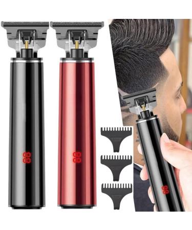 Powerful Rechargeable Hair Clippers with LCD Display for Men | Electric Beard Trimmer & Hair Clipper - Perfect for Finishing & Outlining (Red - Buy Online on GoSupps.com