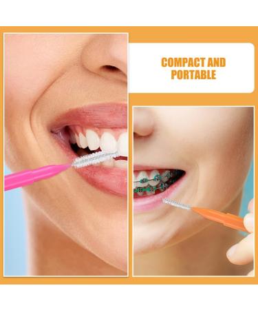 SOLUSTRE 50pcs Interdental Brush Flosser Cleaner - Toothpick & Oral Flossing Tool for Effective Tooth Cleaning - Buy Online on GoSupps.com