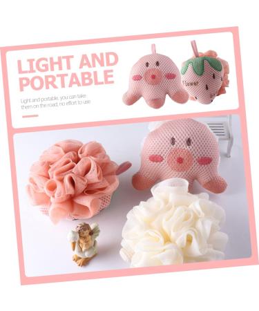 Mobestech 6 pcs Cartoon Bath Ball Cute Animal Shower Sponge for Kids & Adults | Exfoliating Loofah & Shower Gel | Portable Bath Essential - Buy Online on GoSupps.com