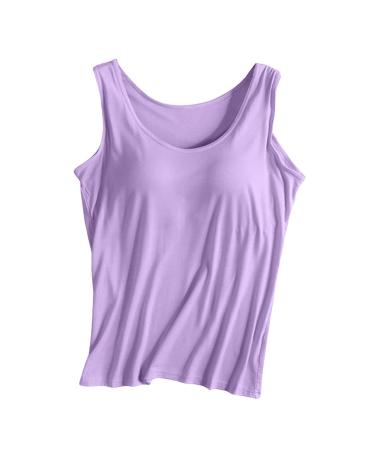 Tank Tops for Women Sleeveless Leopard Print Shirt Halter Neck Keyhole Holiday Summer Tops Loose Fit Tee Blouses 242-eumxw-purple-b S