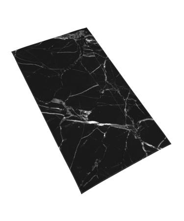 Black Marble Hand Towel for Bathroom Kitchen Gym Washcloths Soft Highly Absorbent Multipurpose 27.5 X 15.7 Inch