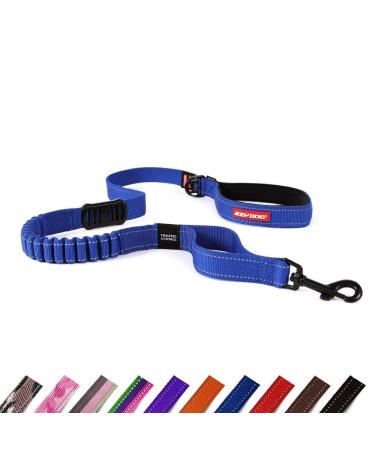 EZYDOG Zero Shock Dog Lead | Zero Shock Technology Shock-Absorbing Dog Leads For Small Dogs Dog Leads For Medium Dogs Dog Leads For Large Dogs Soft Padded Handle Traffic Control 1.2m (Blue) Blue 48 Inch
