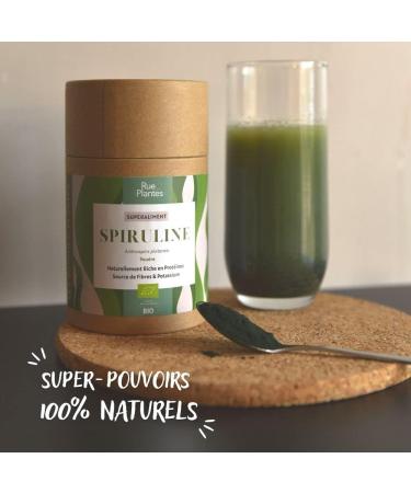 Organic Spirulina 100 g Superfood Rich in Vegetable Protein Source of Potassium Iron Fiber - Buy Online on GoSupps.com