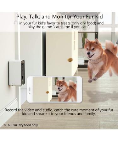 Iseebiz Pet Camera Treat Dispenser | 2 Way Audio 1080P Night Vision | App Control | Wall-hanging | Compatible with Alexa | Black - Buy Online on GoSupps.com