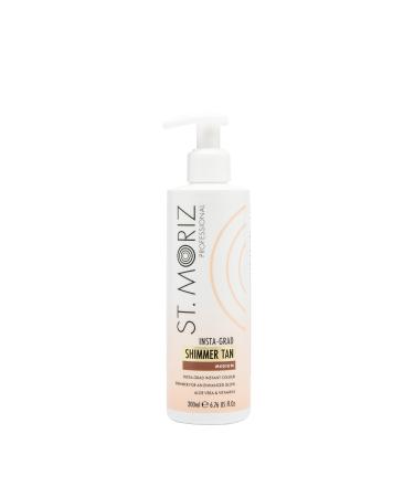 St Moriz Professional Insta-Grad Shimmer Tan | Illuminating & Bronzing Instant Fake Tan Body Lotion with Added Shimmer to Highlight & Enhance Your Glow | With Aloe Vera & Vitamin E | Vegan | 200ml