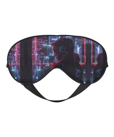 Hacker Era Print Ultra-Soft Light-Blocking Eye Mask for Optimal Comfort and Restful Sleep