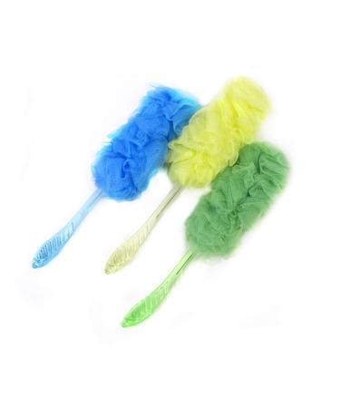 Long Handle Body Back Scrubber - Exfoliating Loofah Pouf for Shower and Bath - Buy Online on GoSupps.com