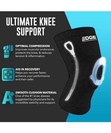 Knee Support Brace Compression Sleeve for Men & Women - Patella Gel Pads & Stabilizer - Pain Relief for Meniscus Tear ACL Arthritis - X-Large - Buy Online on GoSupps.com