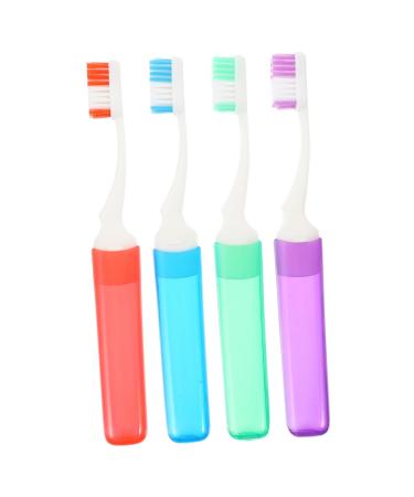 Orfofe 4 pieces fine travel toothbrush light toothbrush travel toothbrush portable toothbrushes small toothbrush portable travel toothbrush toothbrushes for outdoor area