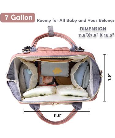 Multifunction Waterproof Diaper Bag Backpack for Maternity - Pink - Buy Online on GoSupps.com