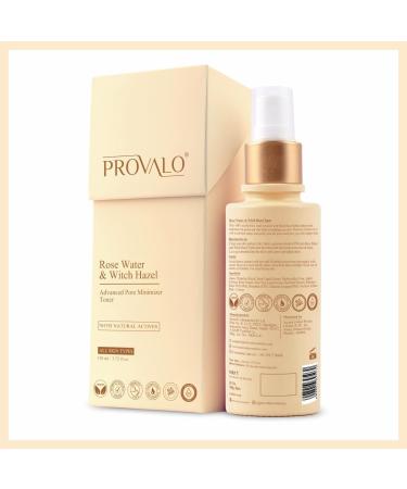 Rose Water & Witch Hazel Alcohol-Free Face Toner | Hydrating & Pore Tightening | 110ml for Glowing Skin | Men & Women | Suitable for All Skin Types - Buy Online on GoSupps.com