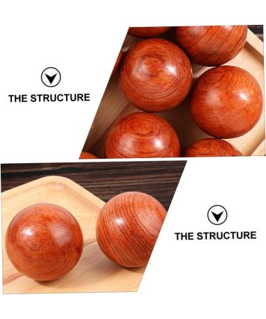 Clispeed 4-Piece Solid Wood Spiky Massage Balls - Foot & Hand Gymnasium Massage Meditation & Relaxation - Buy Online on GoSupps.com