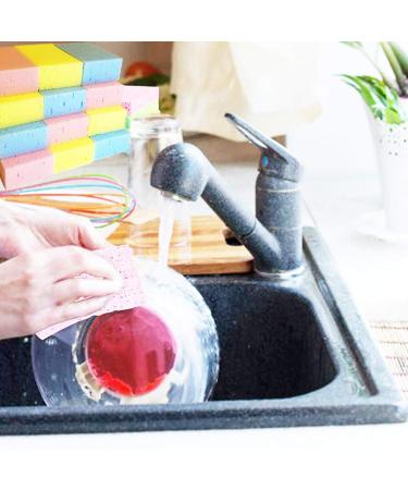 12 Pack Multi-Use Heavy Duty Big Cleaning Scrubbing Sponge Super Absorbent Kitchen Dish Sponge - Buy Online on GoSupps.com