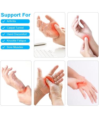 ACWOO Copper Arthritis Gloves for Pain Relief | Compression Gloves for Men & Women | Fingerless Design for Rheumatoid & Osteoarthritis (XL Black) - Buy Online on GoSupps.com