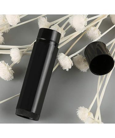 BesYouSel 50Pcs 5ml Empty Plastic Lipstick Tubes - Lip Balm Containers | Refillable Rotating Type Tube with Cap - Black - Buy Online on GoSupps.com