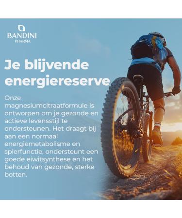 Bandini Magnesium Citrate 1480 mg of which 440 mg elemental magnesium 240 capsules 4 months Supplement for energy metabolism muscles fatigue and exhaustion electrolyte balance - Buy Online on GoSupps.com