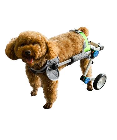 Adjustable Dog Wheelchair Foldable Dog Wheelchair for Back Legs for Back Legs Disability Paralysis Injury Hindlimb Weakness Pet Easy Assemble & Light Weight (Size : M) Medium
