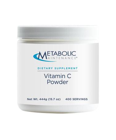 Metabolic Maintenance Vitamin C Powder - 1100 mg Pure Ascorbic Acid Antioxidant + Immune Support Supplement - Easy Drink Add-in (15.7 oz / 400 Servings)