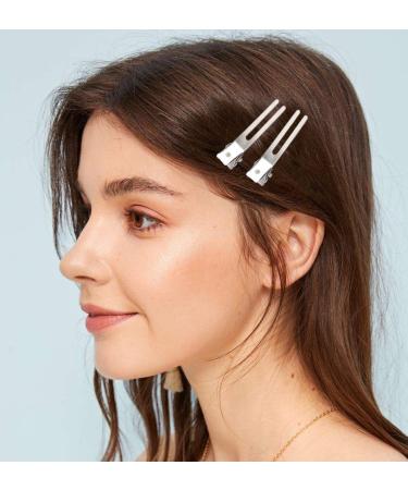 Hedume 300 Pack Double Prong Hair Clips - 1.8'' Metal Clips for Hairdressing, Curl Setting, Salon, Barber, DIY Styling - Buy Online on GoSupps.com