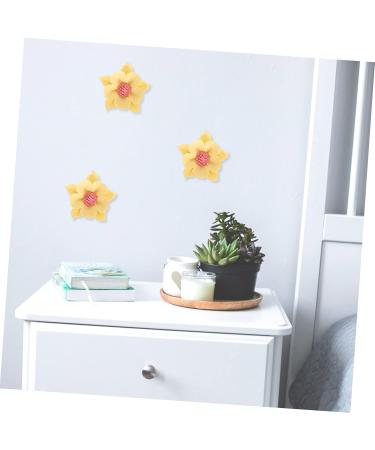 Artibetter Metal Wall Decor Bathroom Decor Wall Art Ceramic Flower Wall Decoration Home Accents Decor Tv Hand Decor Metal Wall Bathroom Wall Decor 7.5x7.5cm Yellow - Buy Online on GoSupps.com