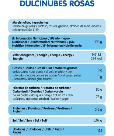 Vidal Painful tastes Clouds Incredible and delicious taste Vanilla Rose Bag of 125 units 839g - Buy Online on GoSupps.com