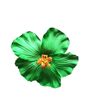 Flowers hair clip hair clip flowers multi -colored roses hairdresses hair jewelry for girls women party beach wedding (green one size) 1 piece (1 Pack) green