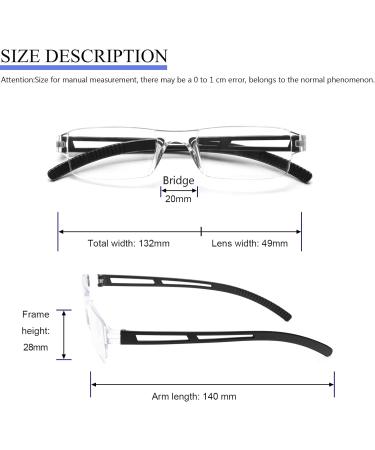 Kokobin Frameworkless Reading Glasses - Anti Blue Light Visual Aid for Men & Women (4-Pack +2.0 Diopters) - Buy Online on GoSupps.com