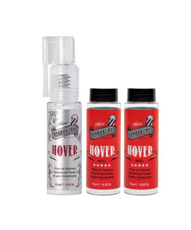 Beardbury's hov Pack of texture styling powder for hair with anti-heavy power effect.Volume powder for hair.Mattes finish.1 volume powder + 2 refill.3 units.