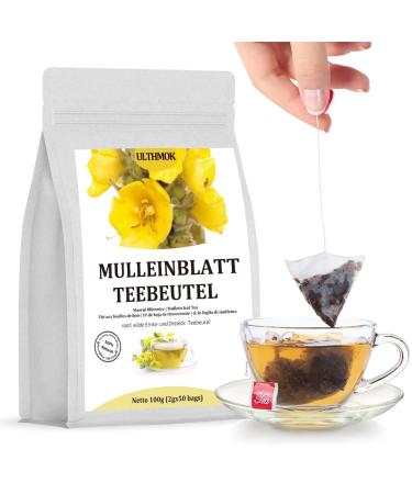 ULTHMOK INC ULTHMOK Premium Mullein Leaf Tea 50 Tea Bags Pure and Natural No Additives & Caffeine Free