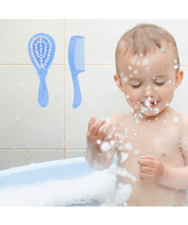 Baby Massage Comb Hair Brush Set with Soft Goat Bristles for Newborns and Toddlers - Buy Online on GoSupps.com