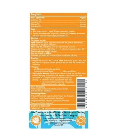Mango Bay Sunscreen Spray SPF 50 Kids | Vegan Broad Spectrum UVAUVB - Octinoxate & Oxybenzone Free Water Resistant Reef Friendly ParabenPaba-free 6fl Oz - 170g 682863719192 6 Fl Oz (Pack of 1) Spray SPF 50 Kids - Buy Online on GoSupps.com