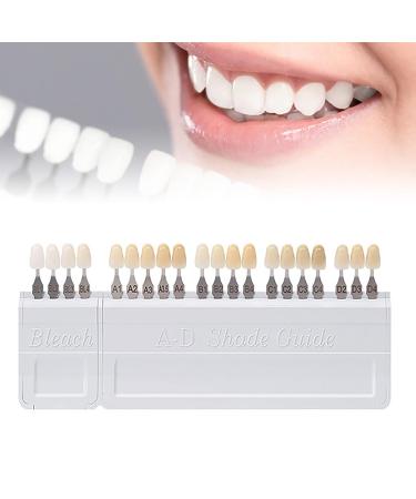 iksvmsis Professional Dental Color Chart, Teeth Whitening Guide, Dental Color Chart with Engraved Numbering, Teeth Color Chart for Plaque Teeth Whitening