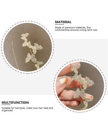 Fomiyes Golden Rhinestone Butterfly Hair Band | Crystal Bridal & Wedding Accessories for Women & Girls - Buy Online on GoSupps.com