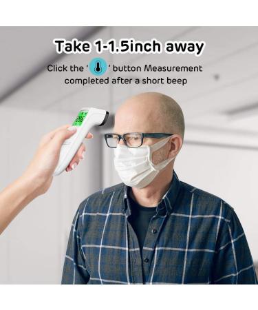 Touchless Digital Infrared Thermometer for Adults, Kids & Babies - LCD Screen, Fever Alarm, Memory Recall - White - Buy Online on GoSupps.com