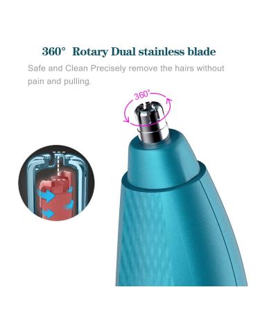 TOUCHBeauty Painless Ear Nose Hair Trimmer for Men - Updated Version Low Battery Reminder Washable Dual Edge Blades Precision Groomer System - Battery-Powered Blue - Buy Online on GoSupps.com