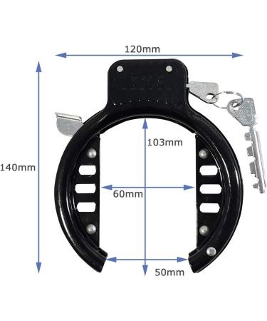 Buy YWS EL-SL 52H Frame Lock - Durable Ring & Spoke Bicycle Lock with Key for Secure Bike Locking | International Shipping Available - Buy Online on GoSupps.com