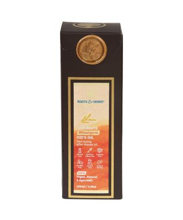 Roots & Herbs Ayurvedic Natural Treatment 100% Vegan No Paraben Wheatgerm Luxuriate Kid's After Shower Oil - 100 ml