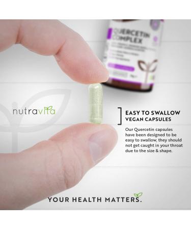 Quercetin 500mg with Bromelain, Vitamin C & Bioflavonoids - 120 Vegan Capsules for Immune Support | Nutravita - Buy Online on GoSupps.com