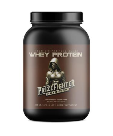 Chocolate Peanut Butter Whey Protein (2 lb). Contains Digestive Enzymes for Absorption. 25g Protein Helps with Muscle Building and Recovery. Made in The USA