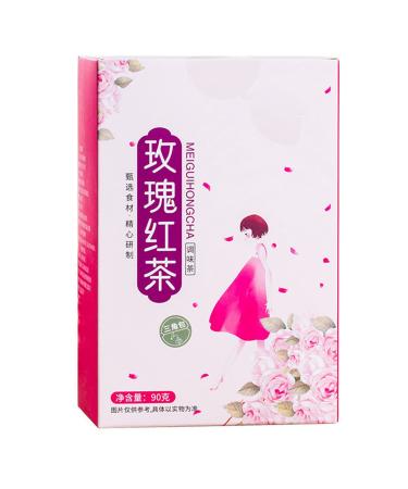 Rose Black Tea Bag Rose Black Tea 30 Triangular Bags Boiling Water Brewing Portable Flower Tea for Women Girls