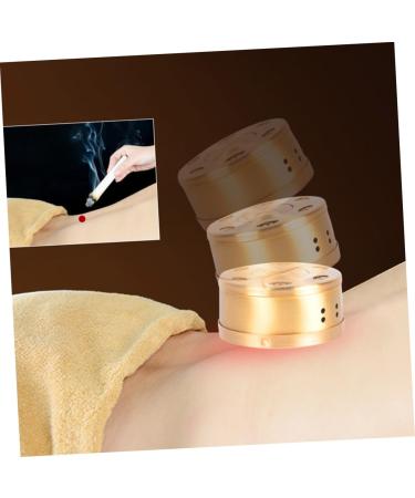 Magiclulu Kasten MOXA Burn Accessories | Portable Moxibustion & Thermostat Tool for Hair Color Tubes | 8x8cm Golden Moxa Burner Box - Buy Online on GoSupps.com