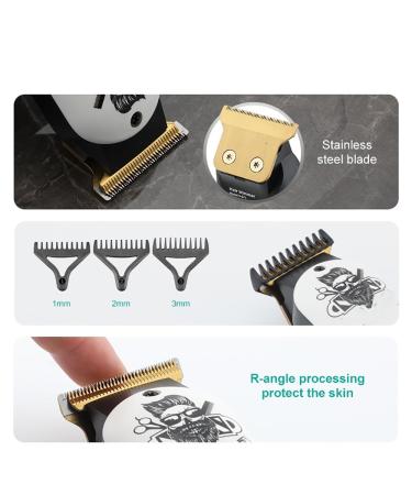 Professional Cordless Hair Clippers & Beard Trimmer for Men - Rechargeable Barber Clipper (White) | International Shipping Available - Buy Online on GoSupps.com