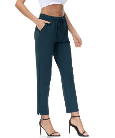 COZZIPLUS Women's Ankle Pant with Pockets - 4-Way-Stretch Drawstring Sweatpant for Yoga, Work & Travel - Eclipse XL - Buy Online on GoSupps.com