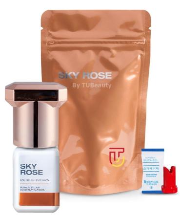 Sky Rose Glue Extremely Strong Eyelash Extension 5ml 2024 - Skillful and Fast Hand Professional Eyelash Extension Adhesive - 0.5s Fast Drying / 6-8 Weeks Long Retention time TUBeauty