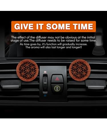 Car Essential Oil Diffuser with Vent Clip - 2 PCS Lava Stone Aromatherapy Wood C-Style - Buy Online on GoSupps.com