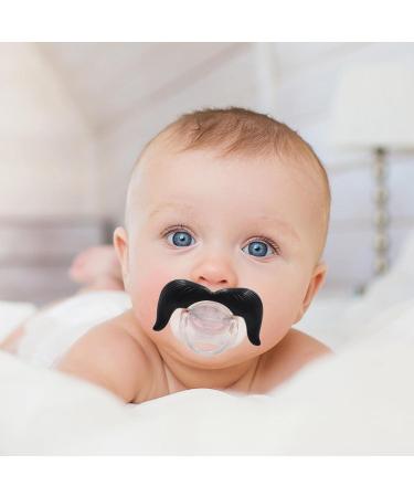 Fowybe Newborn Pacifier | Cute Corded Beard Design - Perfect Baby Shower Gift for Boys & Girls - Buy Online on GoSupps.com