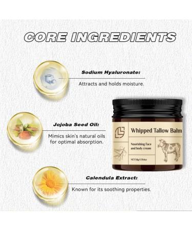 Ofanyia Beef Tallow for Skin Grass Fed Whipped Beef Tallow Cream Beef Tallow Moisturizer for Face & Body Tallow Balm for Skin Hydration - Buy Online on GoSupps.com