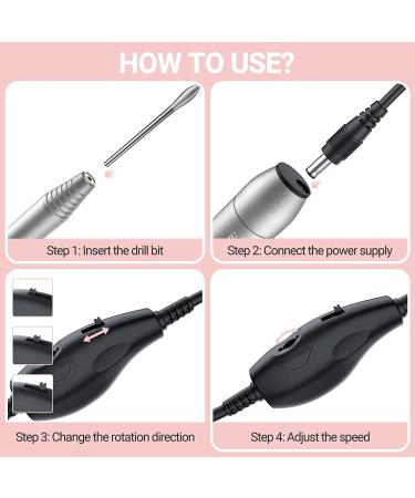 Melodysusia Electric Nail Miller - 20 000 RPM for Perfect Nails | International Shipping Available - Buy Online on GoSupps.com