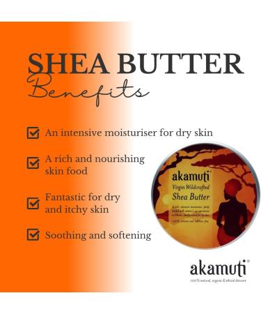 Akamuti Organic Virgin Shea Butter 160 gram - Buy Online on GoSupps.com